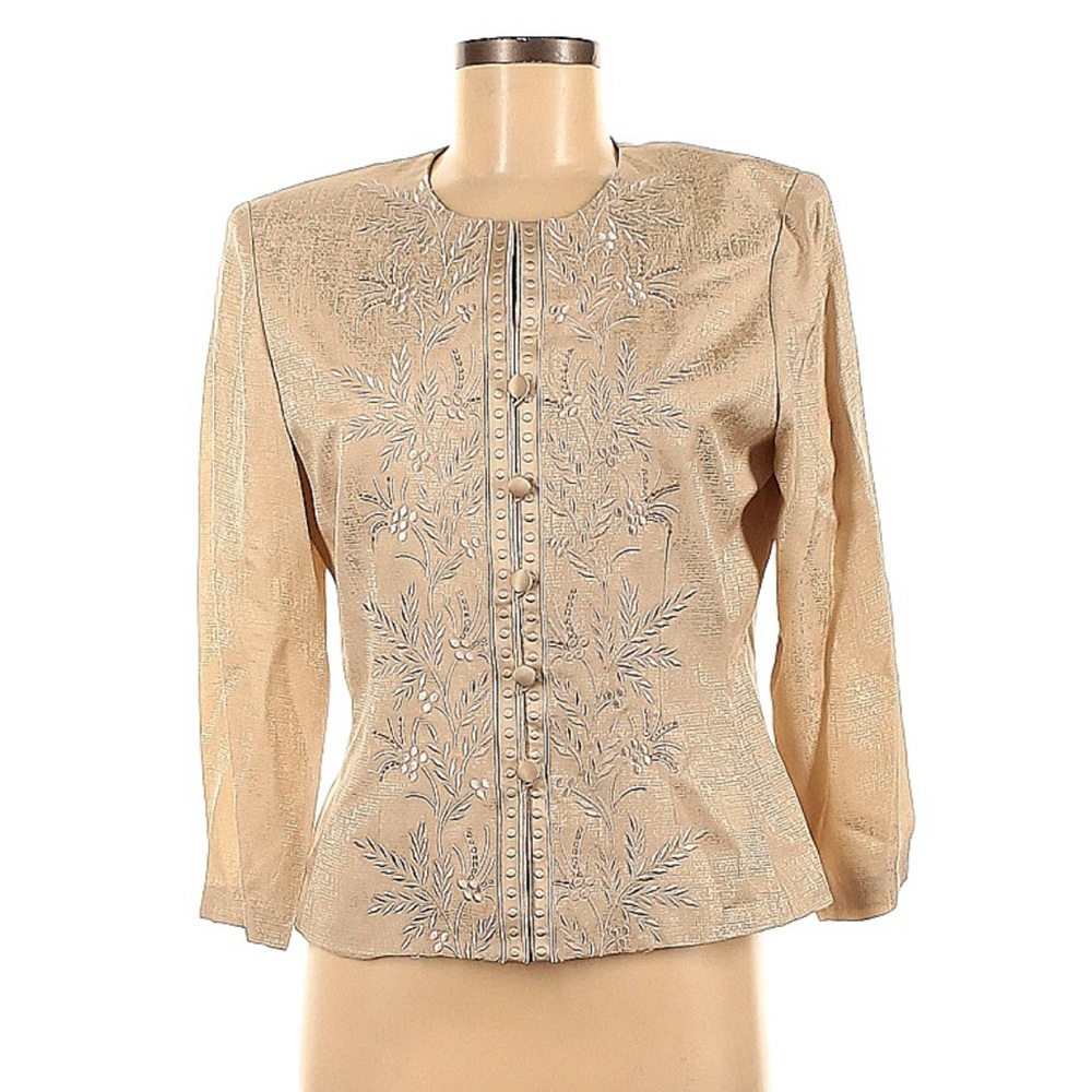 Adriana Papell - 100% silk blazer with embroidered details - Vintage